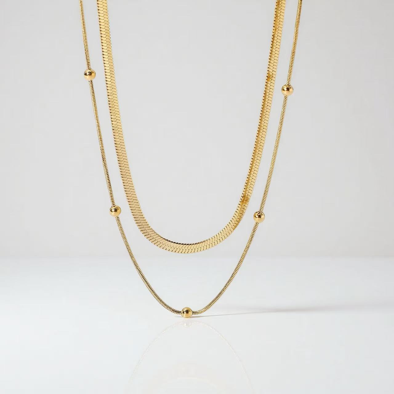 Light Luxury Stackable Necklaces Set of 2