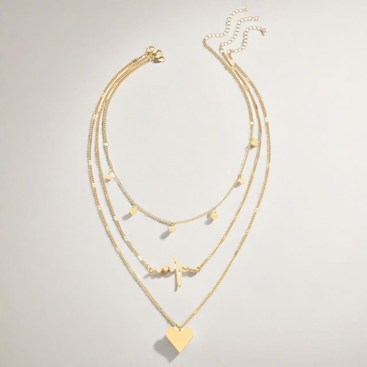 Heartbeat Stackable Necklaces Set of 3